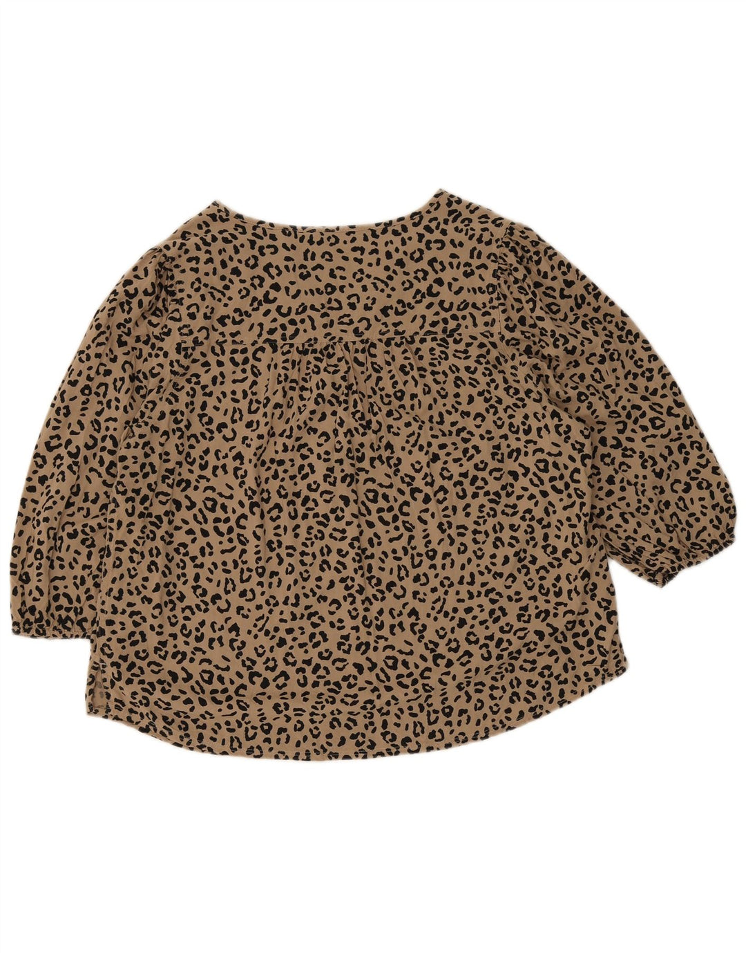 MARKS & SPENCER Damebluse Top UK 16 Stort brunt dyreprint