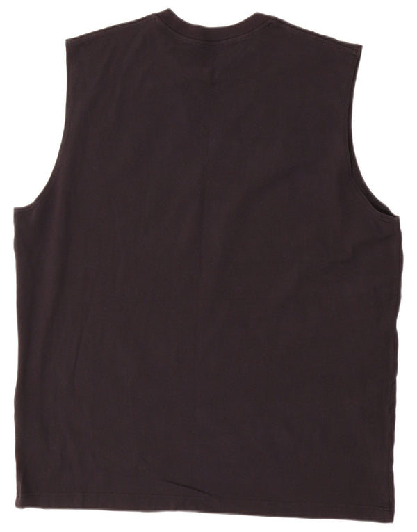 Nike Herre Grafisk Vest Top 2XL Sort Bomuld