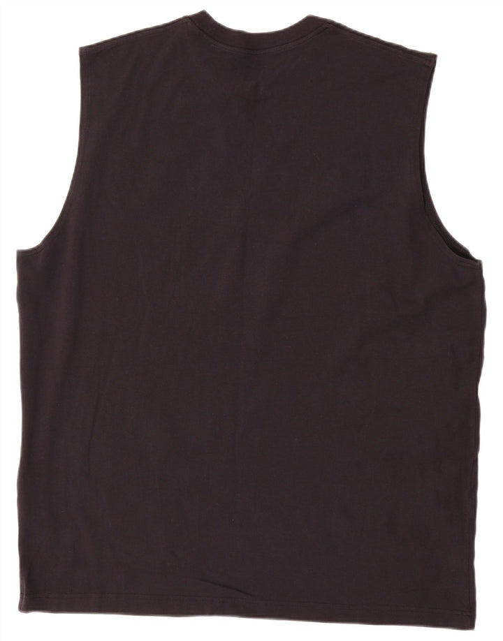 Nike Herre Grafisk Vest Top 2XL Sort Bomuld