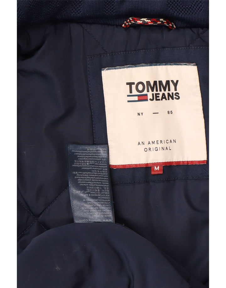 Tommy Hilfiger Herre Hooded Parka Jacket UK 38 Medium Navy Blue Polyester