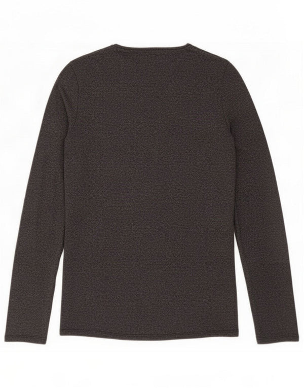 Zara Dame V-hals sweater UK 14 Large Grå Polyester