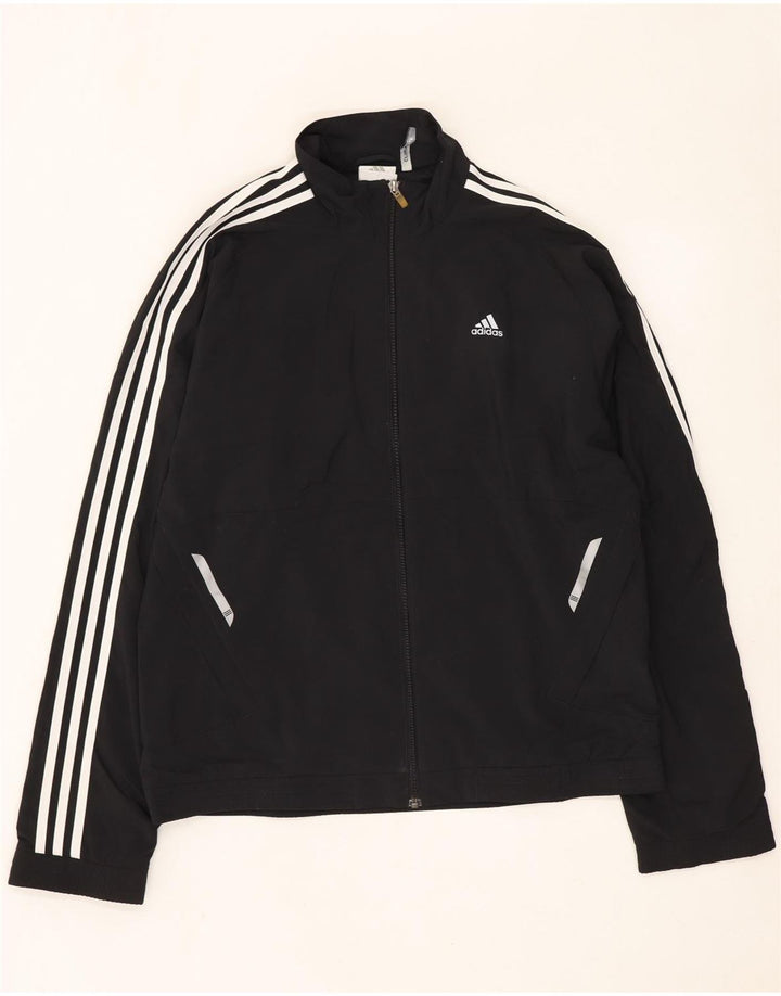 Adidas Herre Climalite Træningsdragt Topjakke UK 40/42 Medium Sort Polyester