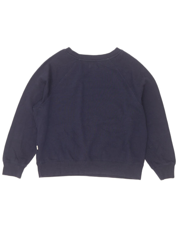 Saltrock Dame Grafisk Sweatshirt Jumper UK 12 Medium Navy Blue Bomuld