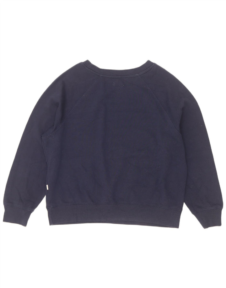 Saltrock Dame Grafisk Sweatshirt Jumper UK 12 Medium Navy Blue Bomuld