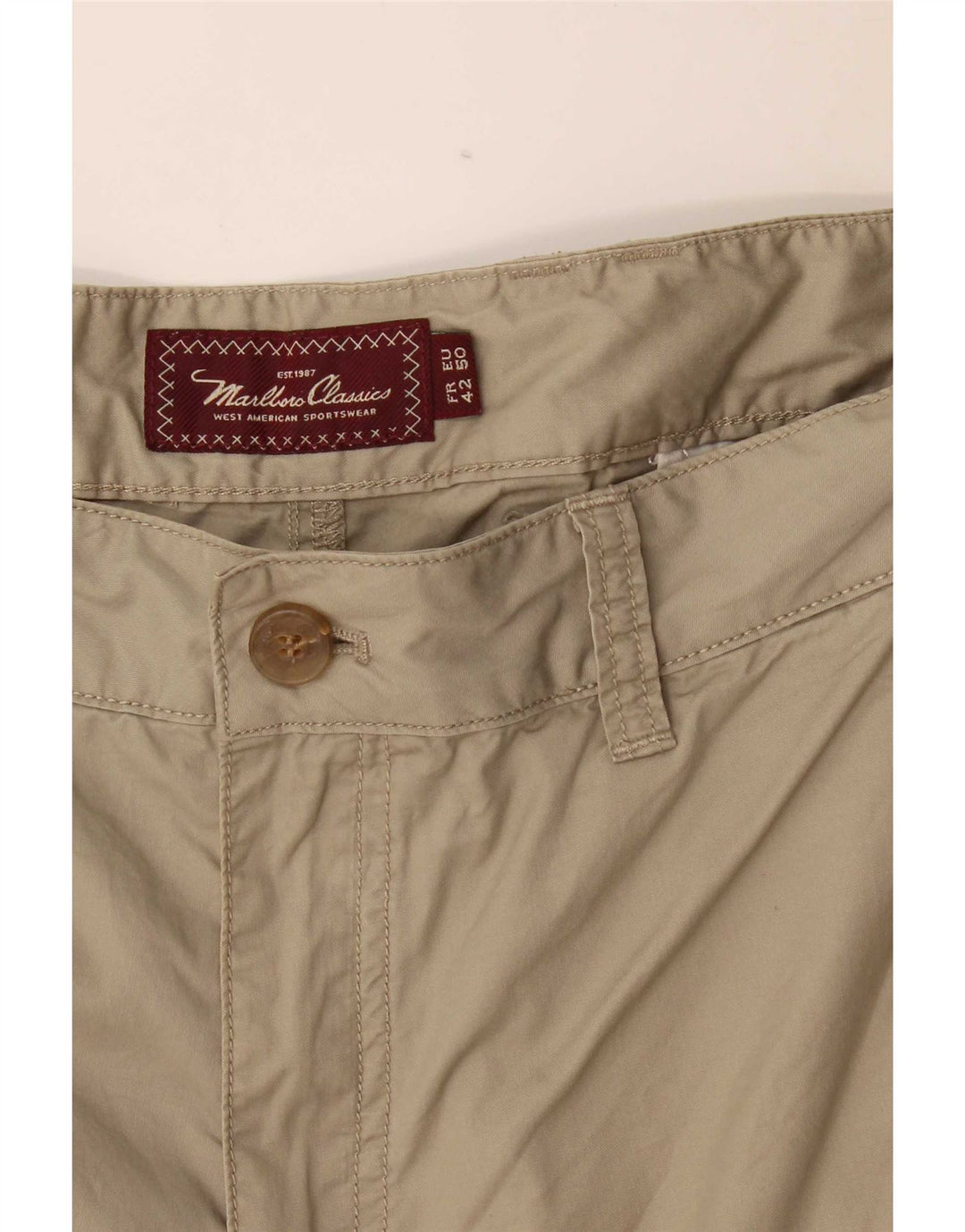Marlboro Classics Herre Chino Shorts EU 50 Large W36 Khaki