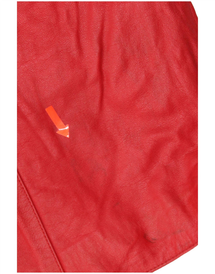 D'Enver læderfrakke til kvinder UK 18 XL rødt læder