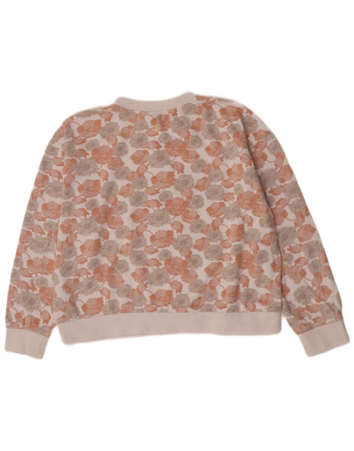 Vans Dame Grafisk Oversized Sweatshirt Jumper UK 14 Medium White Floral