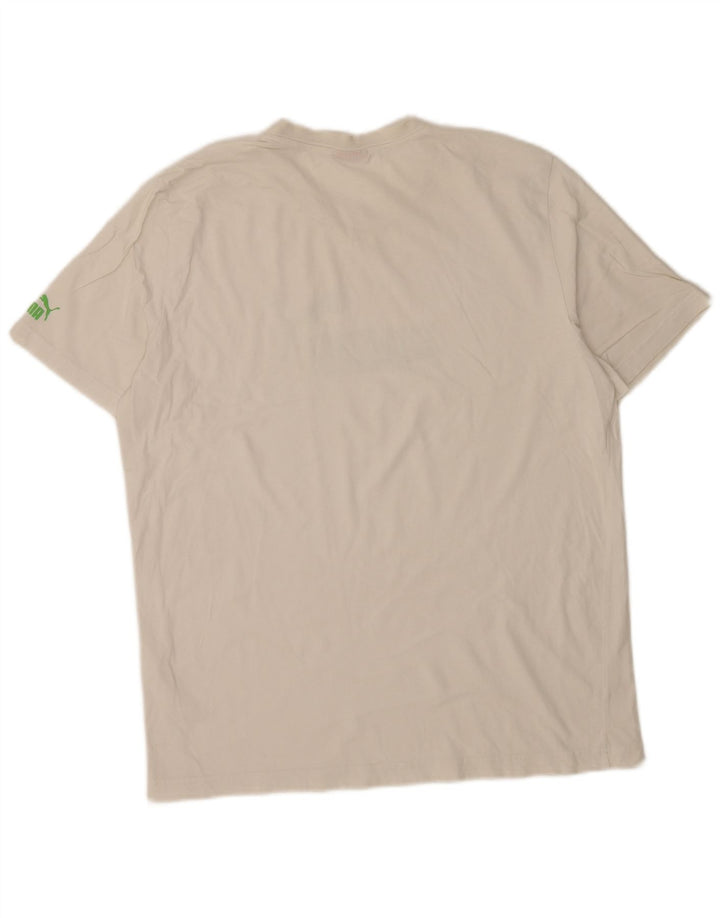 Puma Herre Grafisk T-Shirt Top Stor Hvid
