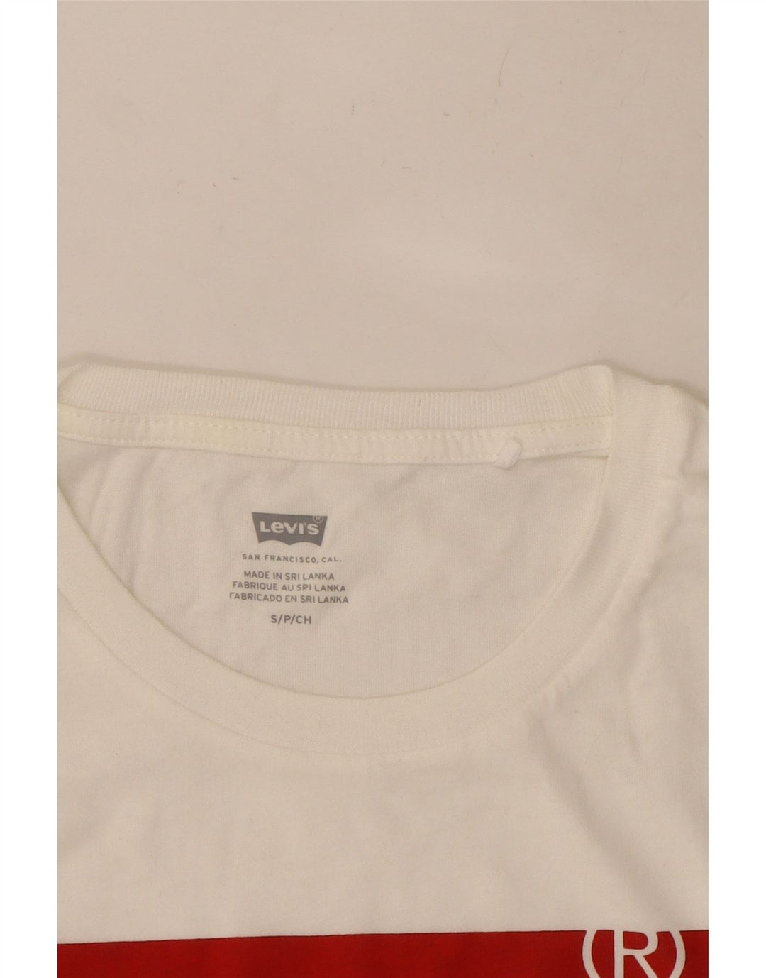LEVI'S Womens Graphic T-Shirt Top UK 10 Small Off White