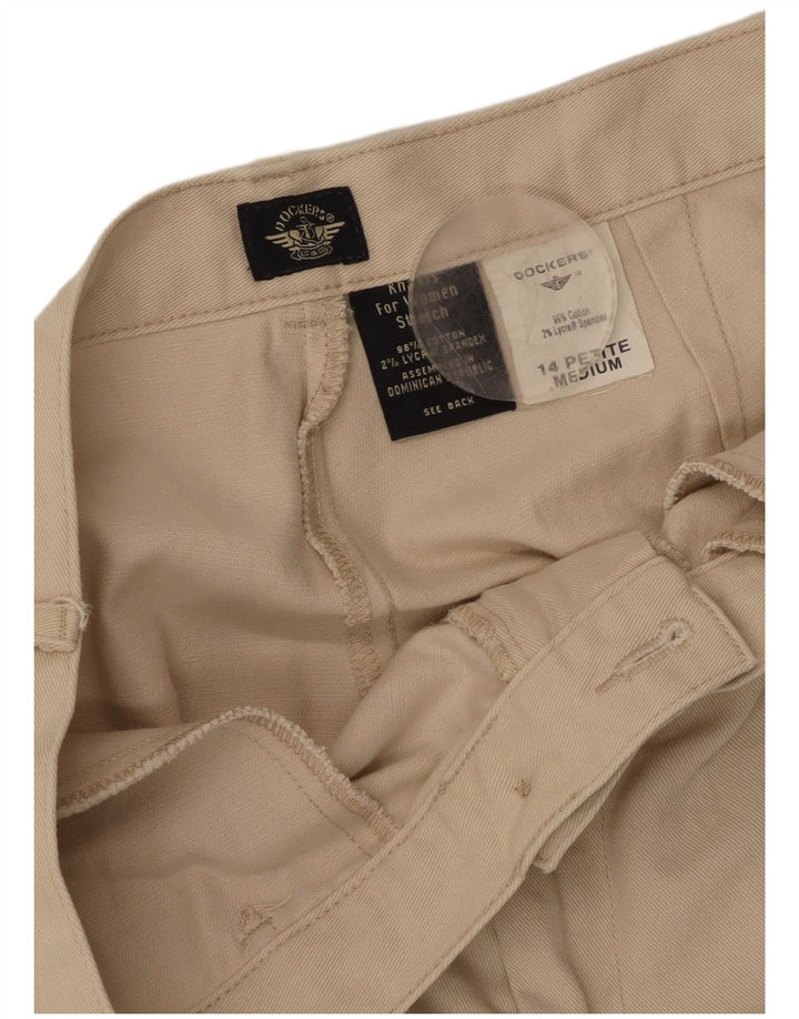 Dockers Dame Højtalje Casual Bukser US 14 XL W34 L27 Beige Bomuld