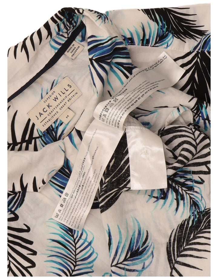 Jack Wills Kortærmet Herreskjorte Medium White Floral Viscose