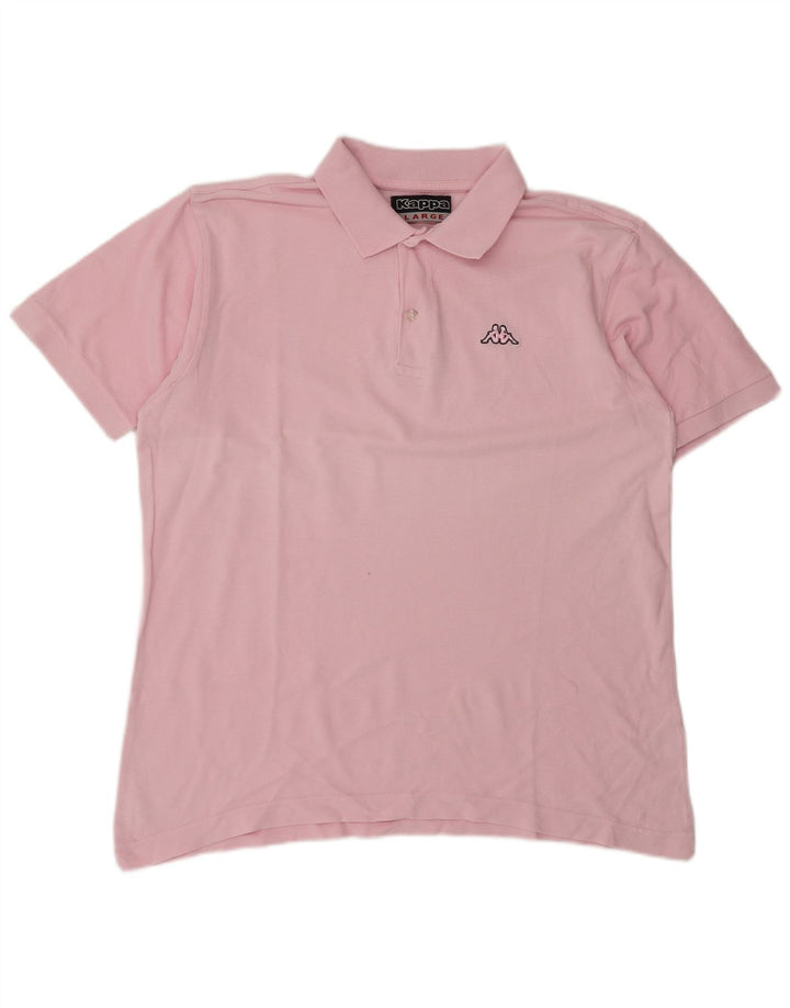 Kappa herre poloskjorte stor pink bomuld