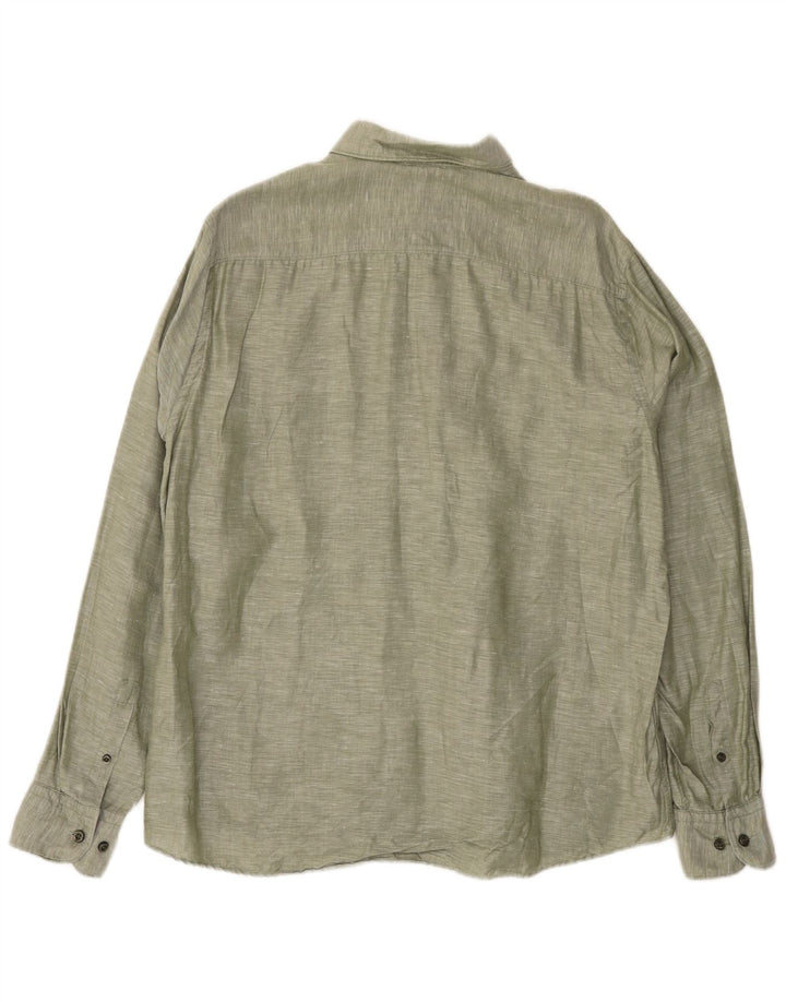 Hugo Boss Herreskjorte str. 41 Large Green Linen