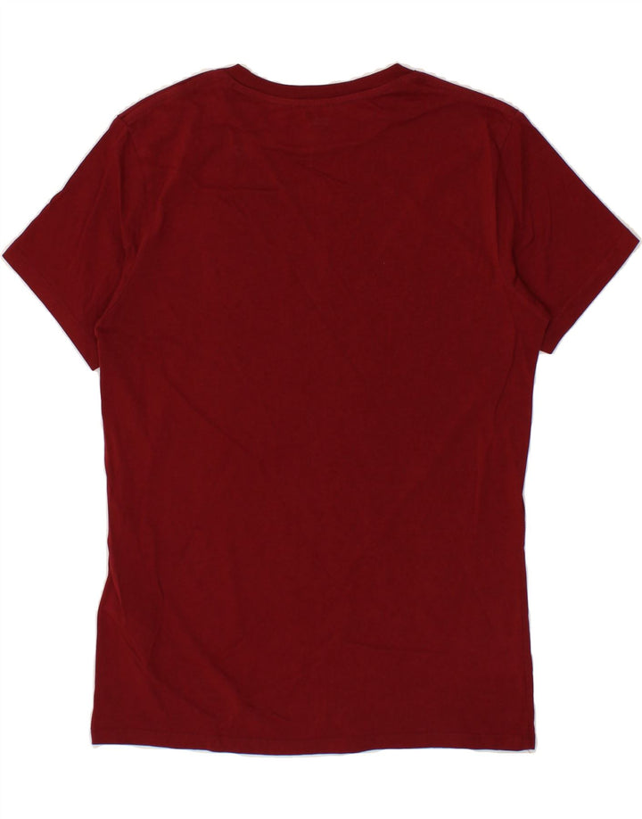 LEVI'S Mens Graphic T-Shirt Top Small Maroon Cotton Vintage Levi's and Second-Hand Levi's from Messina Hembry 