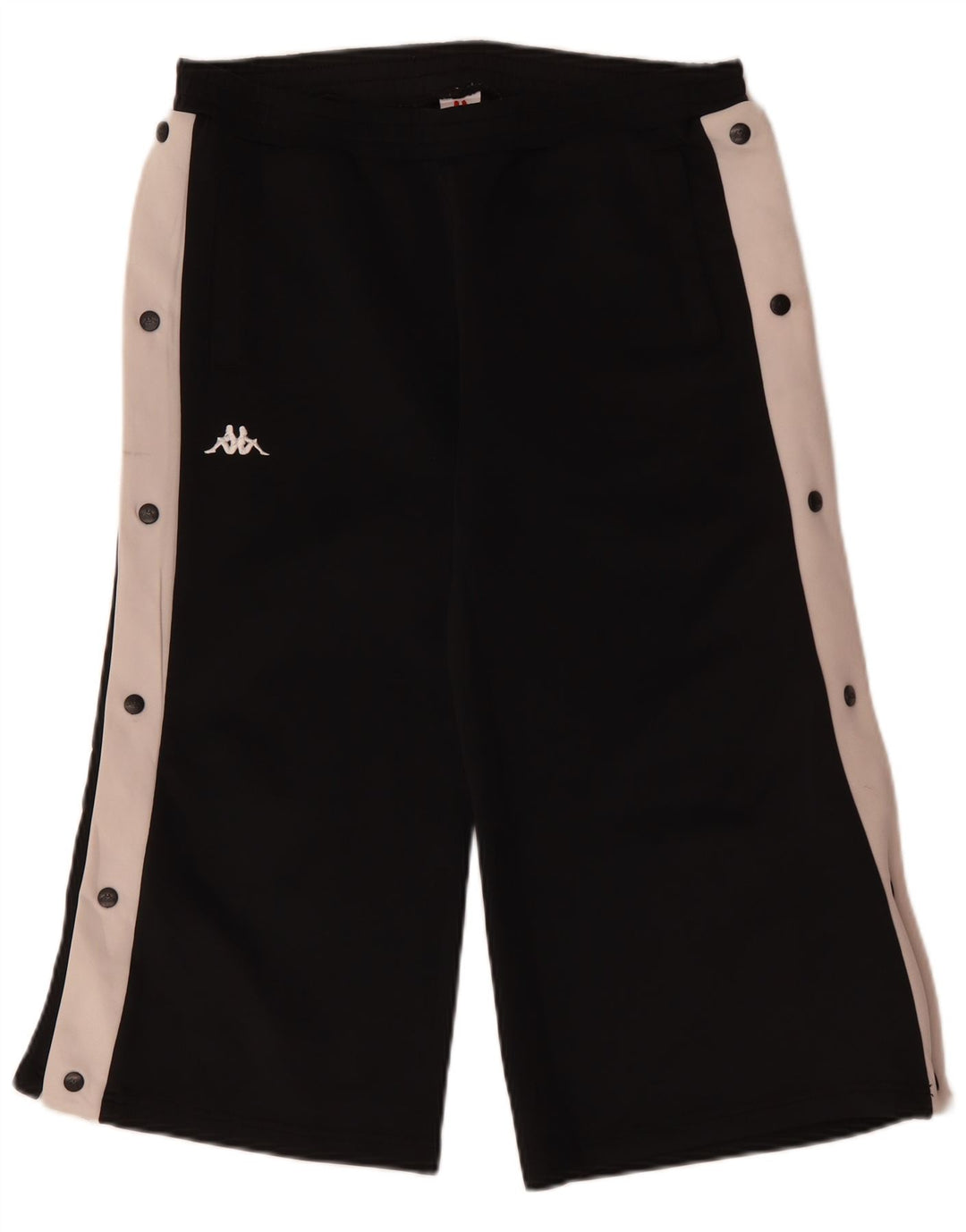 KAPPA Dame Capri Træningsdragt Bukser UK 16 Large Black Colourblock