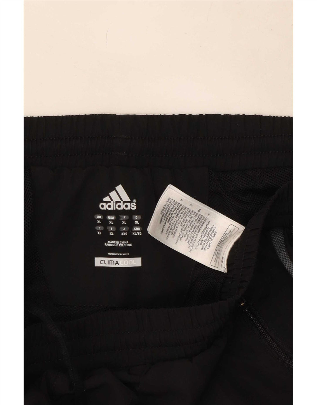 Adidas Herre Climacool Tracksuit Bukser XL Sort Colourblock Polyester
