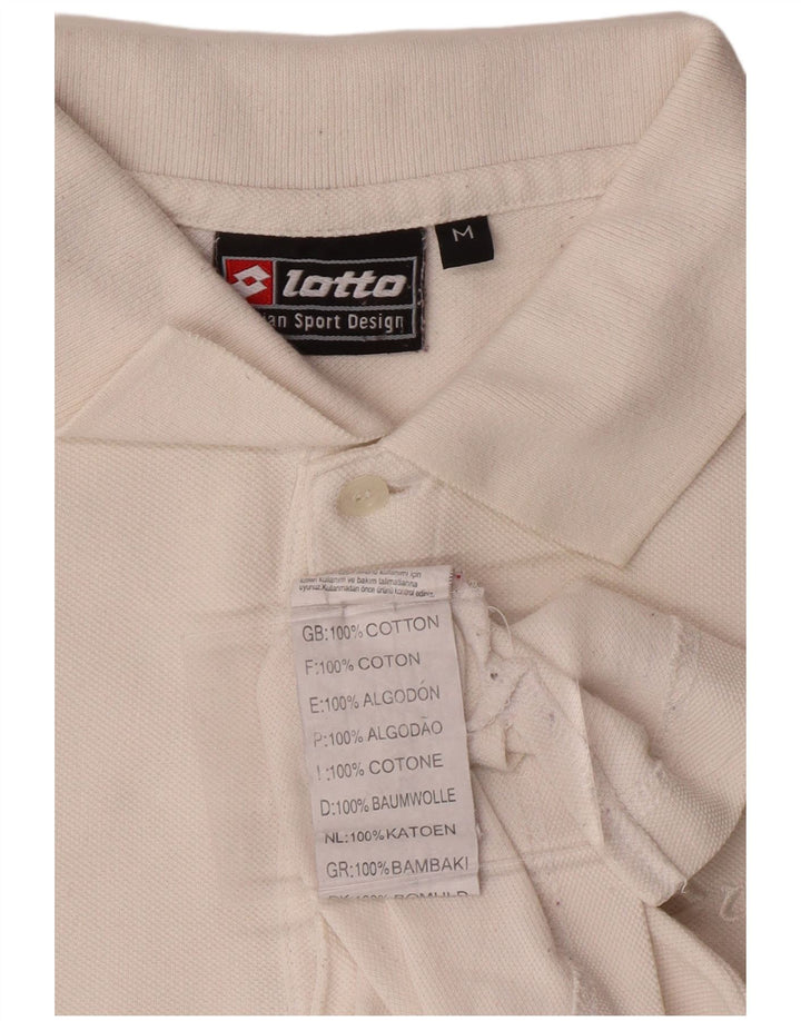 LOTTO Langærmet poloshirt til mænd Medium hvid bomuld