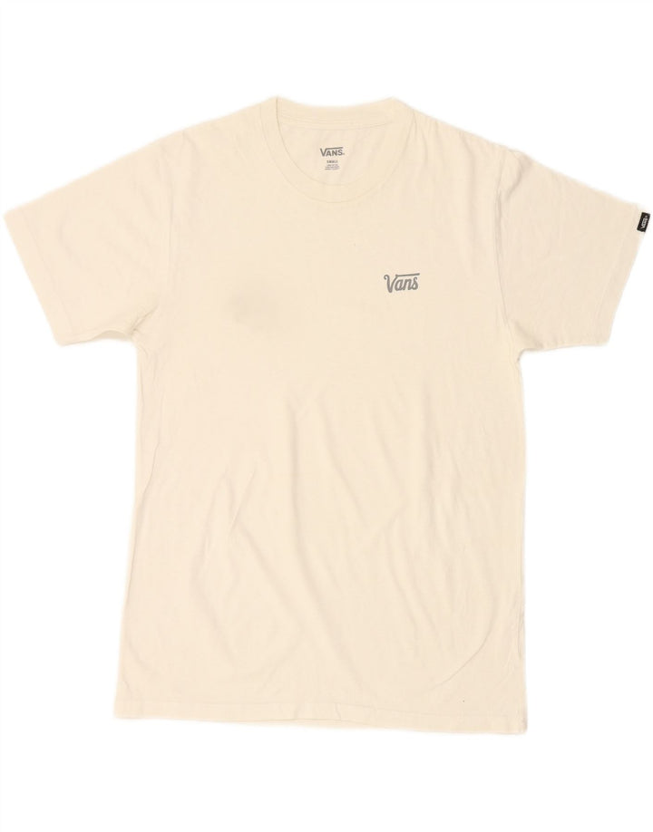 VANS Mens T-Shirt Top Small White Cotton Vintage Vans and Second-Hand Vans from Messina Hembry 