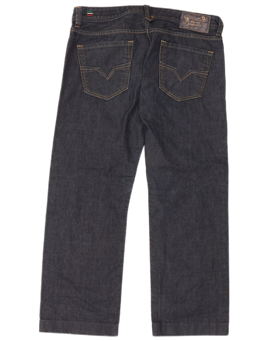 Diesel Straight Jeans til mænd W32 L27 Marineblå Bomuld
