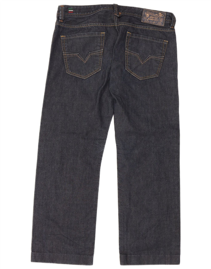 Diesel Straight Jeans til mænd W32 L27 Marineblå Bomuld