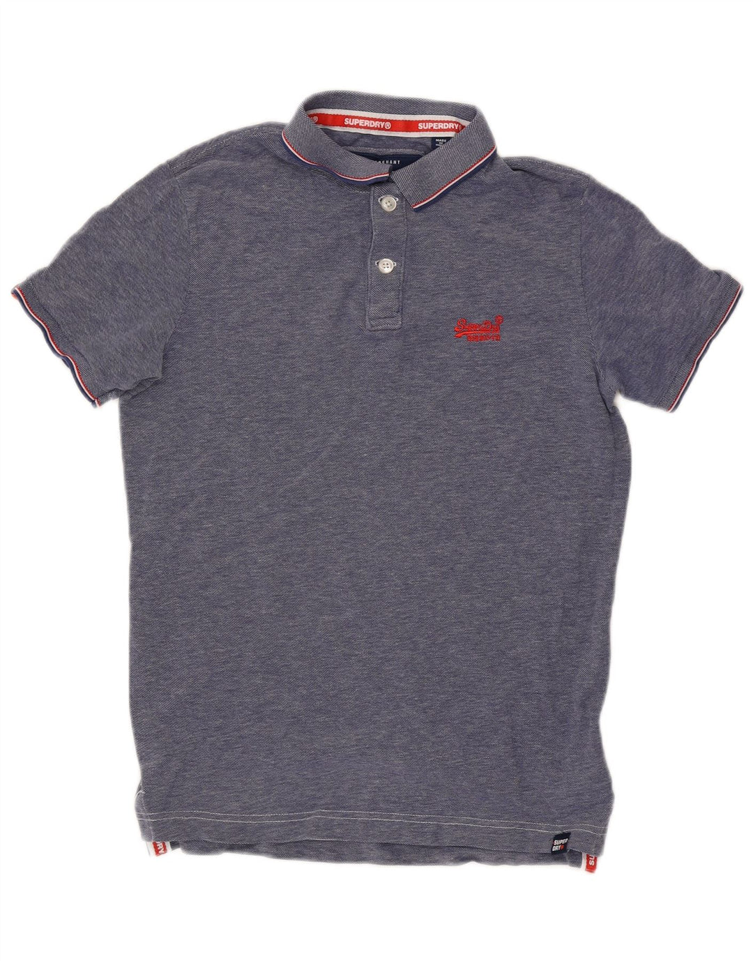 Superdry Polo skjorte til mænd mellemblå bomuld