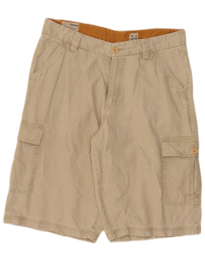 Timberland Herre Cargo Shorts W34 Stor Beige Bomuld