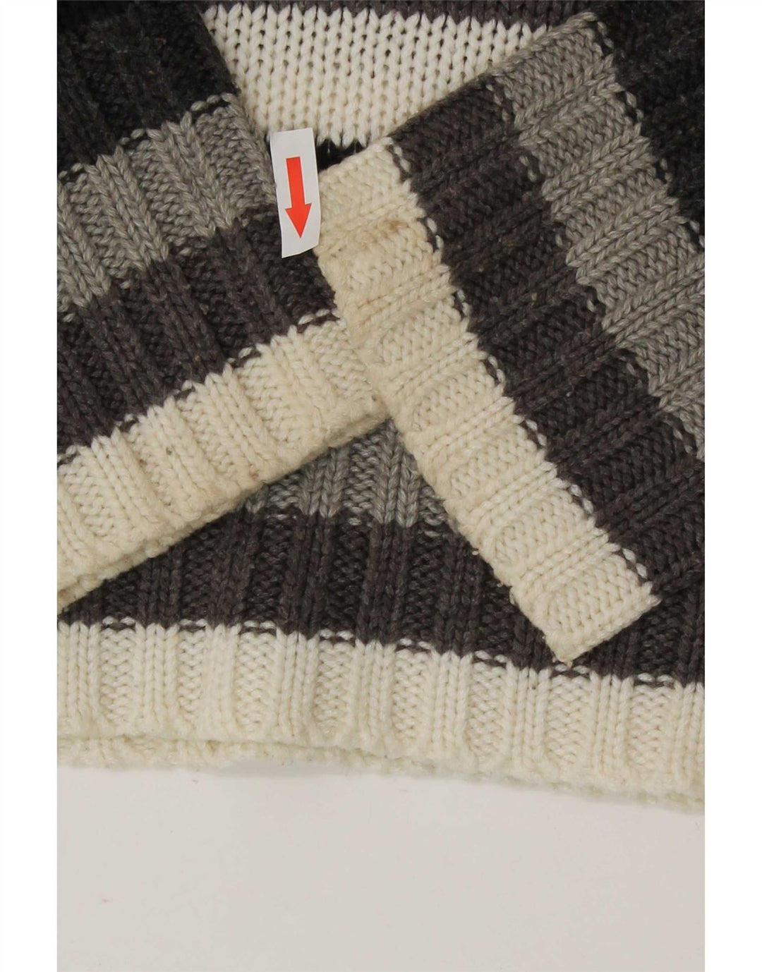Zara Womens Crop Roll Neck Jumper Sweater UK 14 Large Multicolored Striped