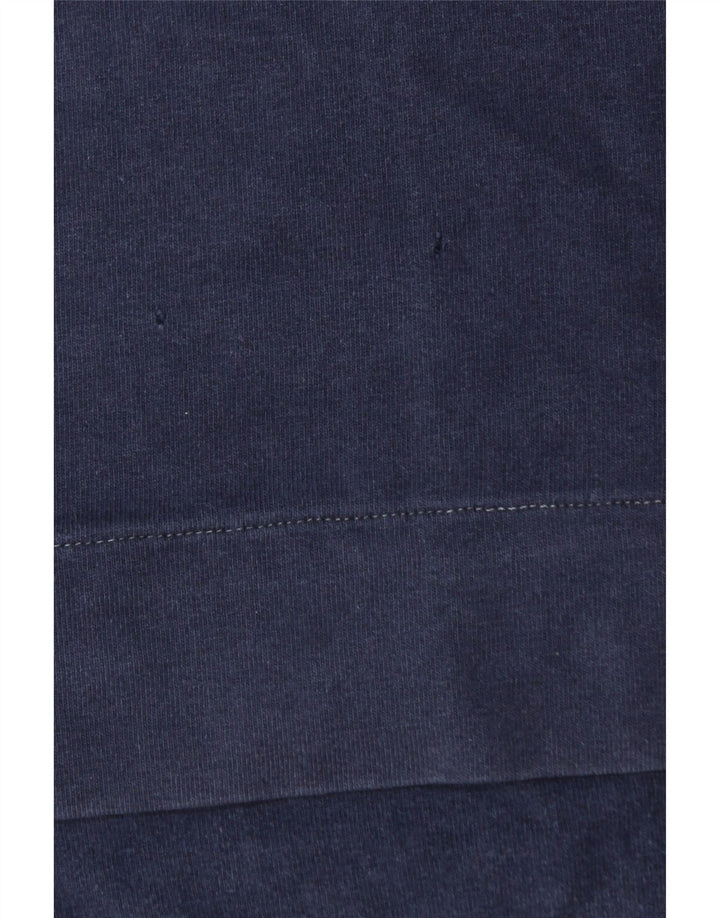Sisley Womens Grafisk Oversized Sweatshirt Jumper UK 14 Medium Navy Blue