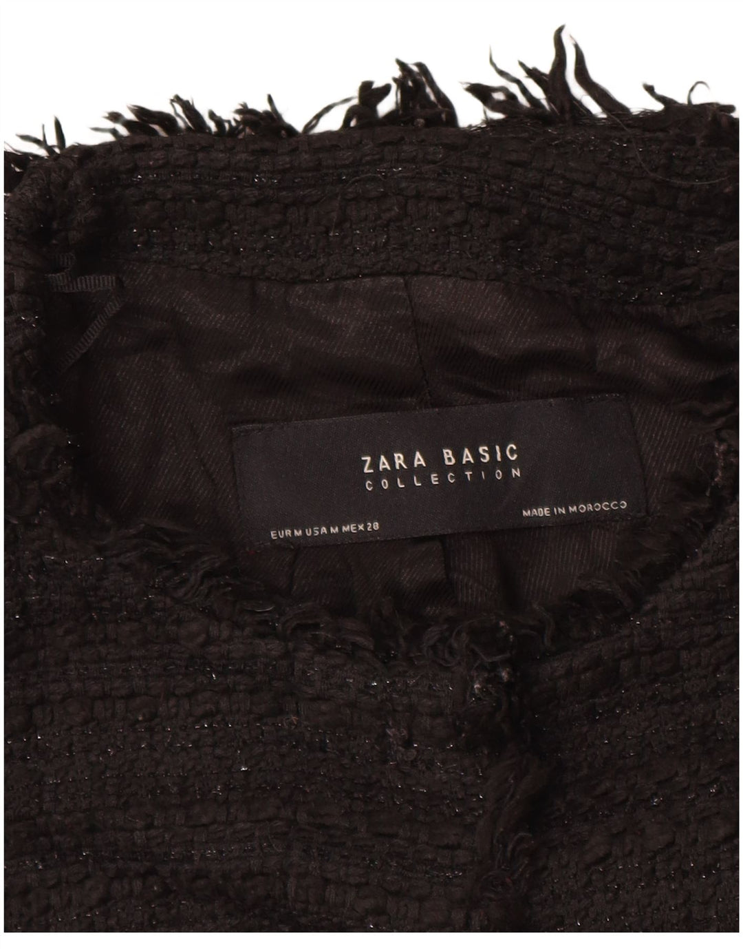 ZARA Dame Blazer Jacket UK 12 Medium Sort