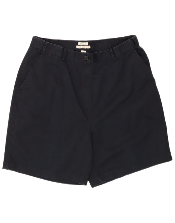 L.L.Bean Dame Højtalje Original Fit Chino Shorts US 14 XL W34 Navy Blue