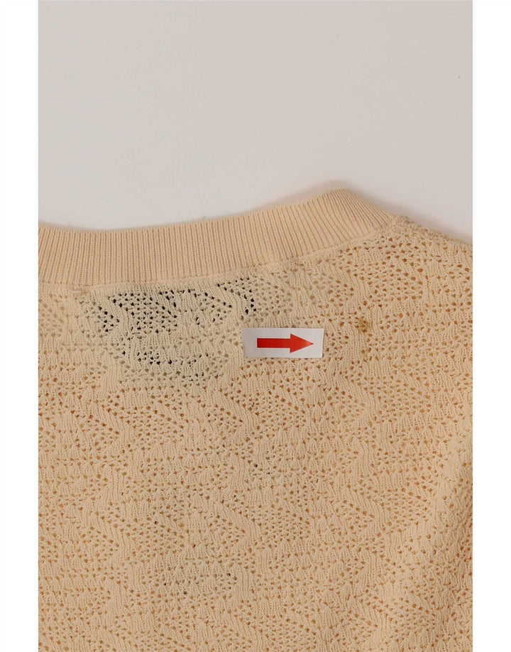 Zara Dametop Langærmet UK 12 Medium Beige Viscose