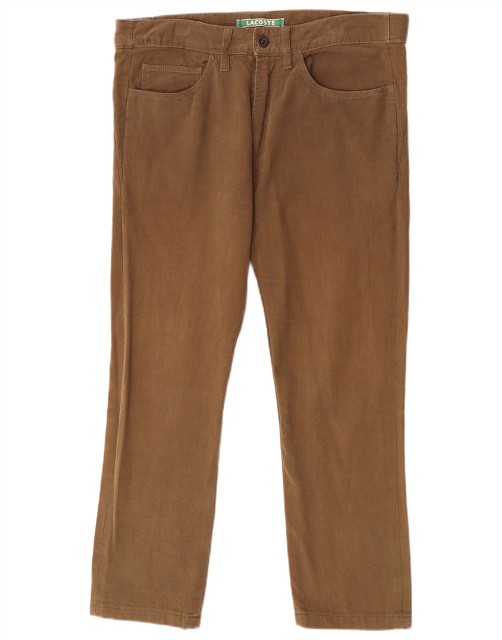 Lacoste lige cropped bukser til kvinder W30 L25 brun bomuld