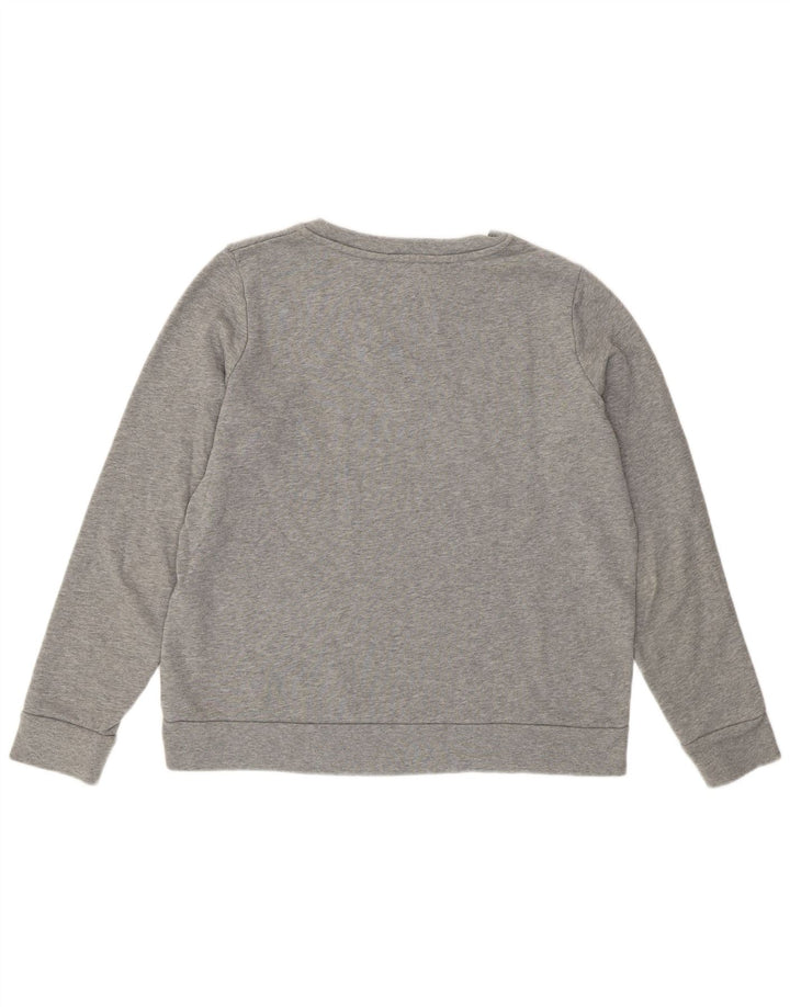 Gant Grafisk Sweatshirt Jumper UK 14 Medium Grey Flecked Bomuld