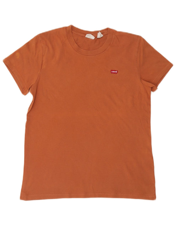 Levi's Mens T-Shirt Top Small Orange Cotton