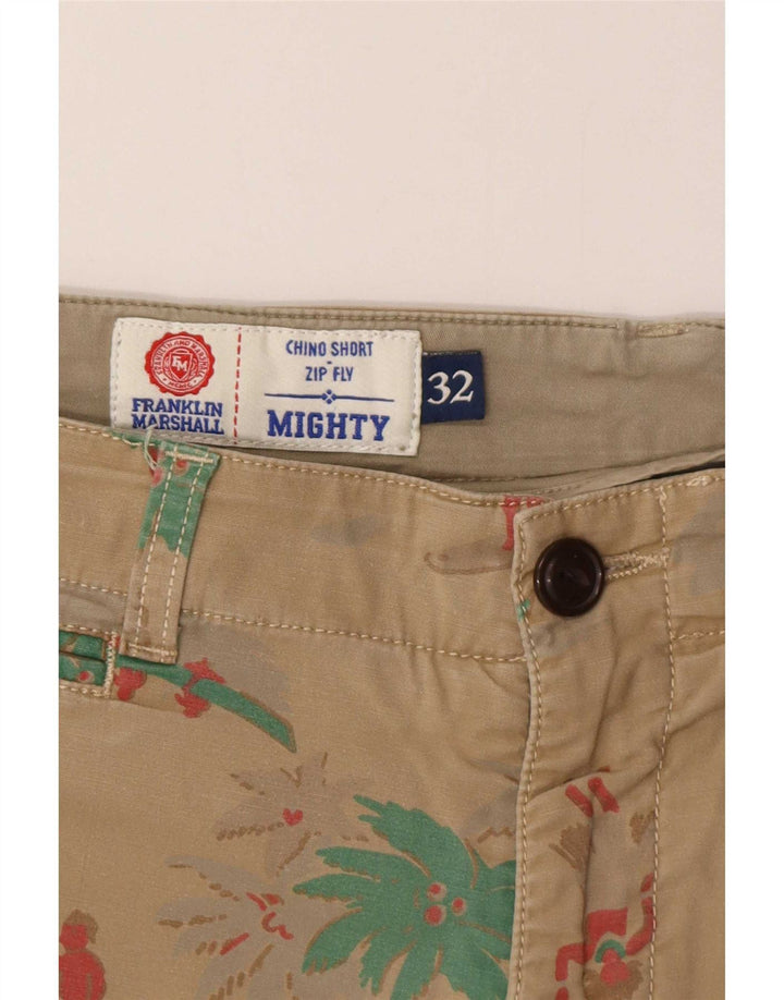 Franklin Marshall Herre Hawaiian Chino Shorts Medium W32 Khaki