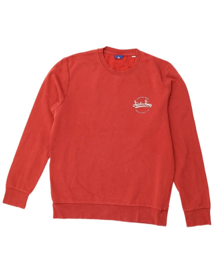 JACK & JONES Sweatshirt til mænd Stor Bourgogne bomuld