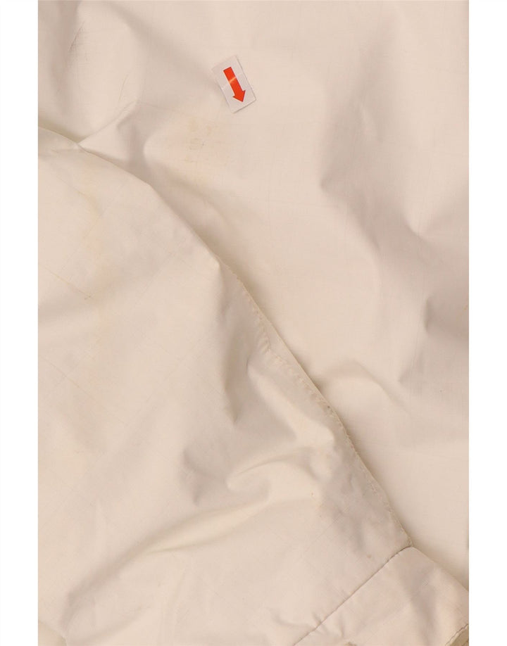 HELLY HANSEN Dame Oversized Hooded Windbreaker Jacket UK 6 XS Hvid