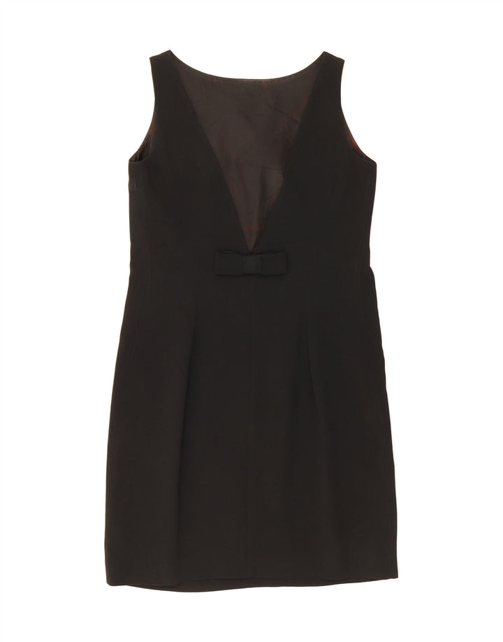 MAX MARA Womens Sleeveless Sheath Dress IT 44 Medium Black Acetate Vintage Max Mara and Second-Hand Max Mara from Messina Hembry 