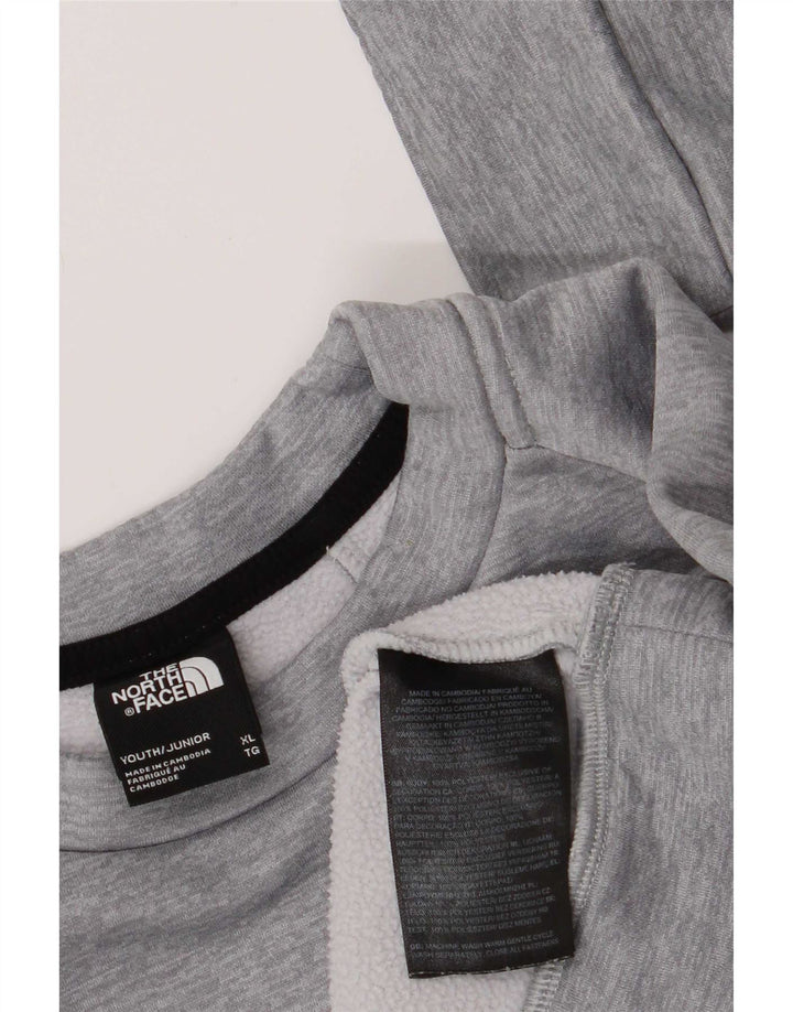 The North Face Boys Sweatshirt Jumper 14-15 år XL Grå Polyester
