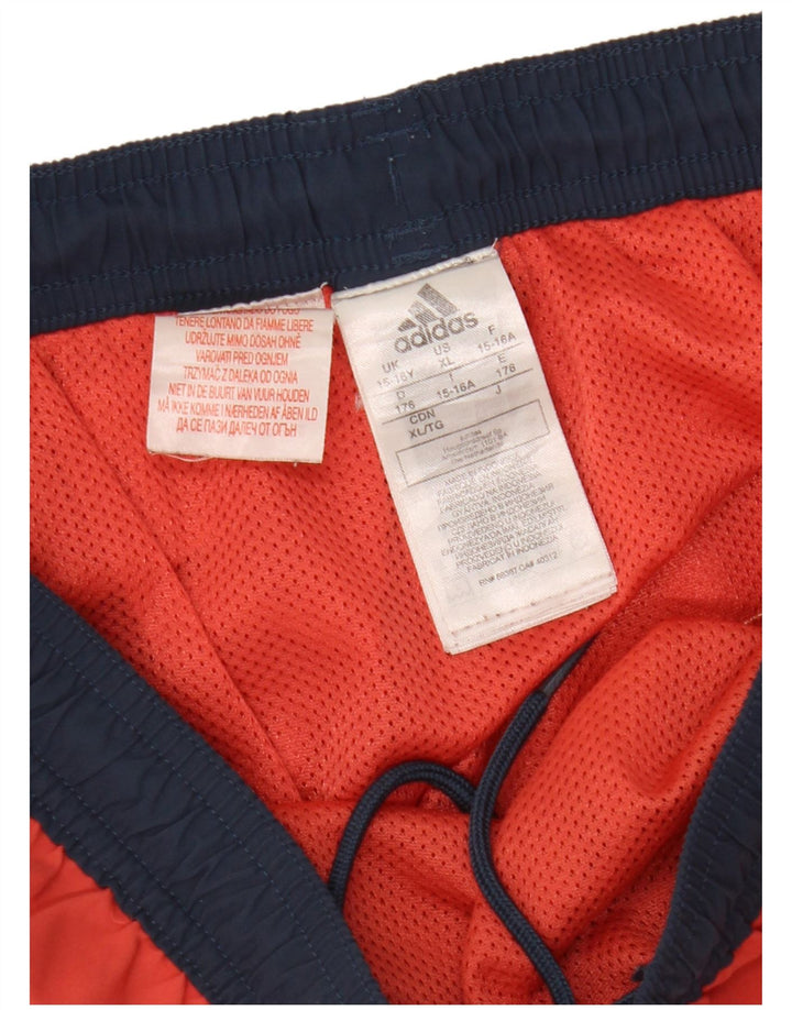 Adidas Boys Sports Shorts 15-16 år Rød Colourblock Polyester