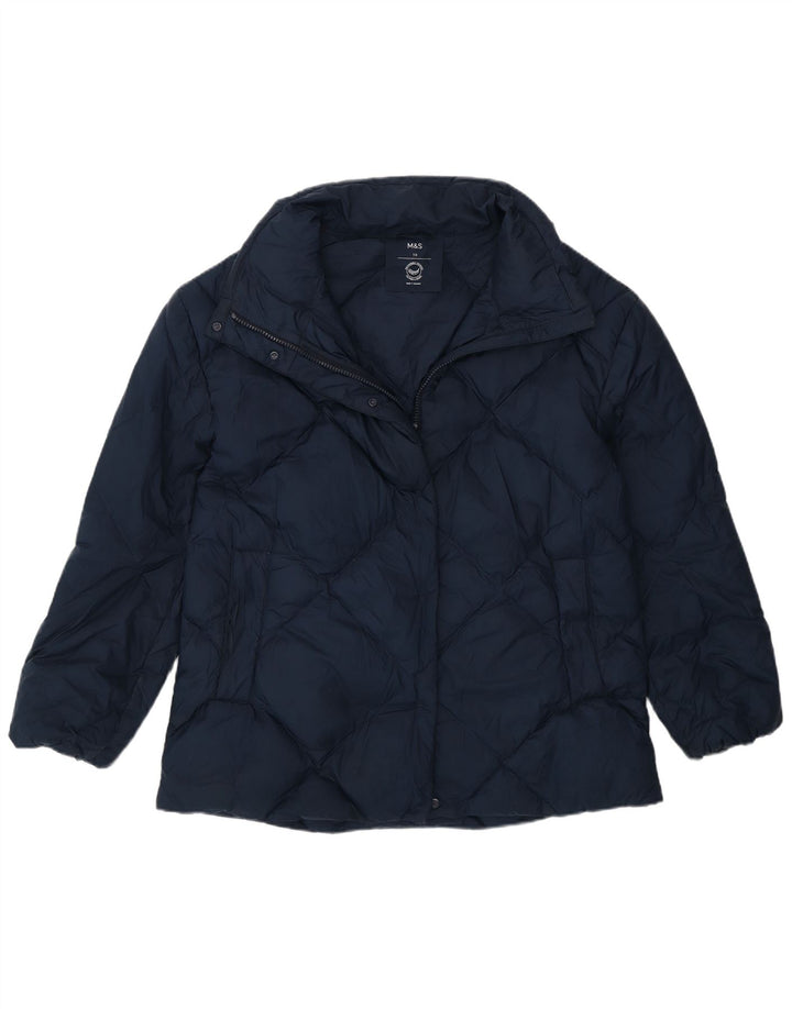 Marks & Spencer Dame Oversized polstret jakke UK 10 Small Navy Blue