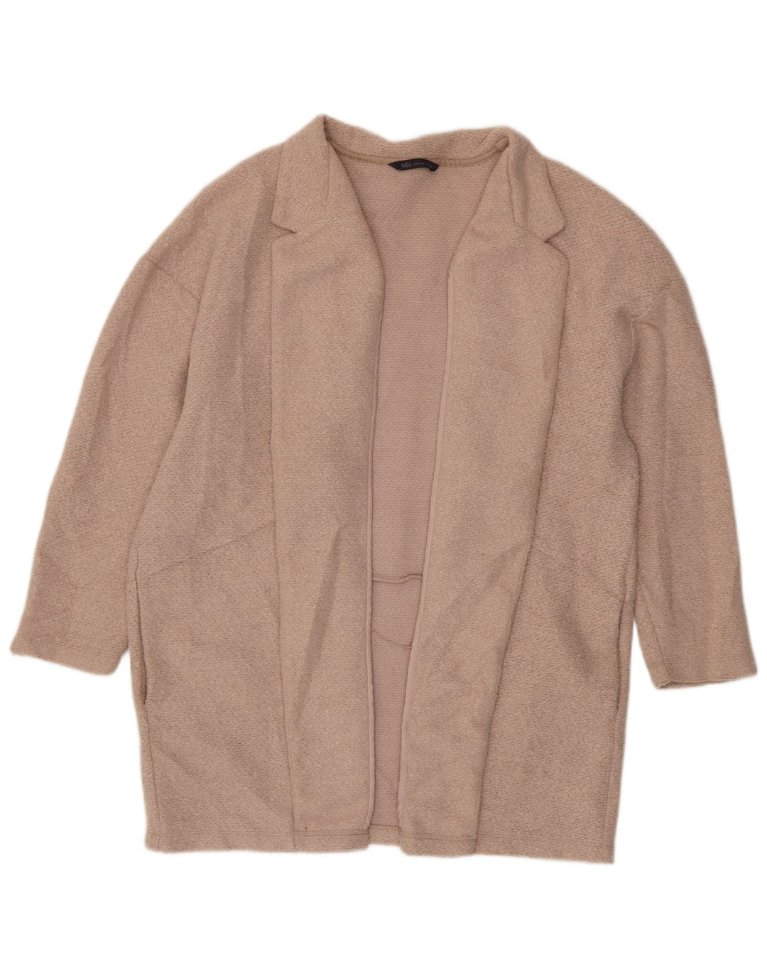 Marks & Spencer Dame Longline Cardigan Sweater UK 20 2XL Pink Polyester
