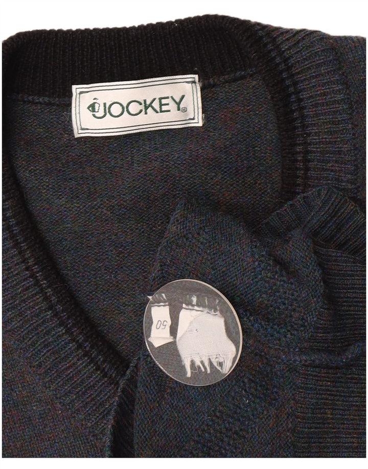 Jockey Herre V-hals sweater IT 50 Medium Blå Geometrisk