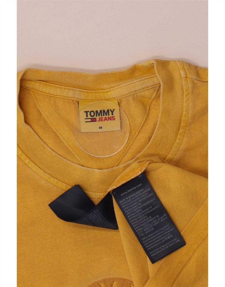 Tommy Hilfiger Herre grafisk T-shirt Top Medium Gul Bomuld