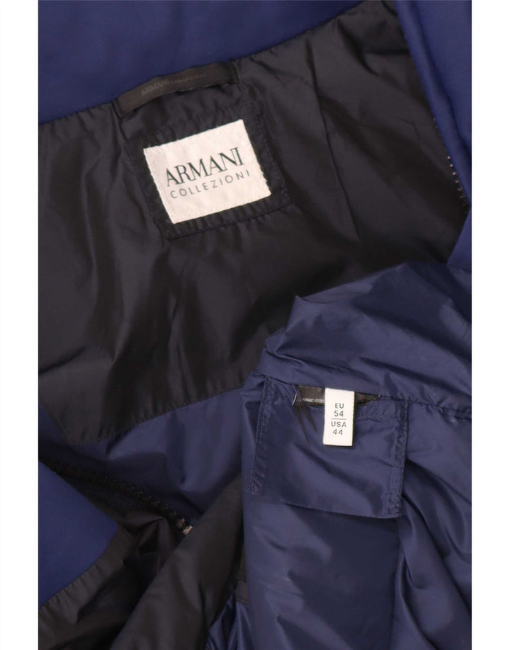 Armani Polstret jakke til mænd IT 54 2XL Navy Blue Colourblock