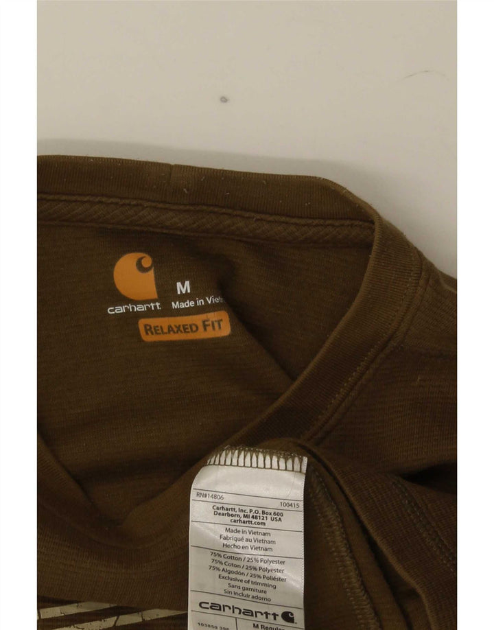 Carhartt Herre Relaxed Fit Grafisk Top Langærmet Medium Grøn Bomuld