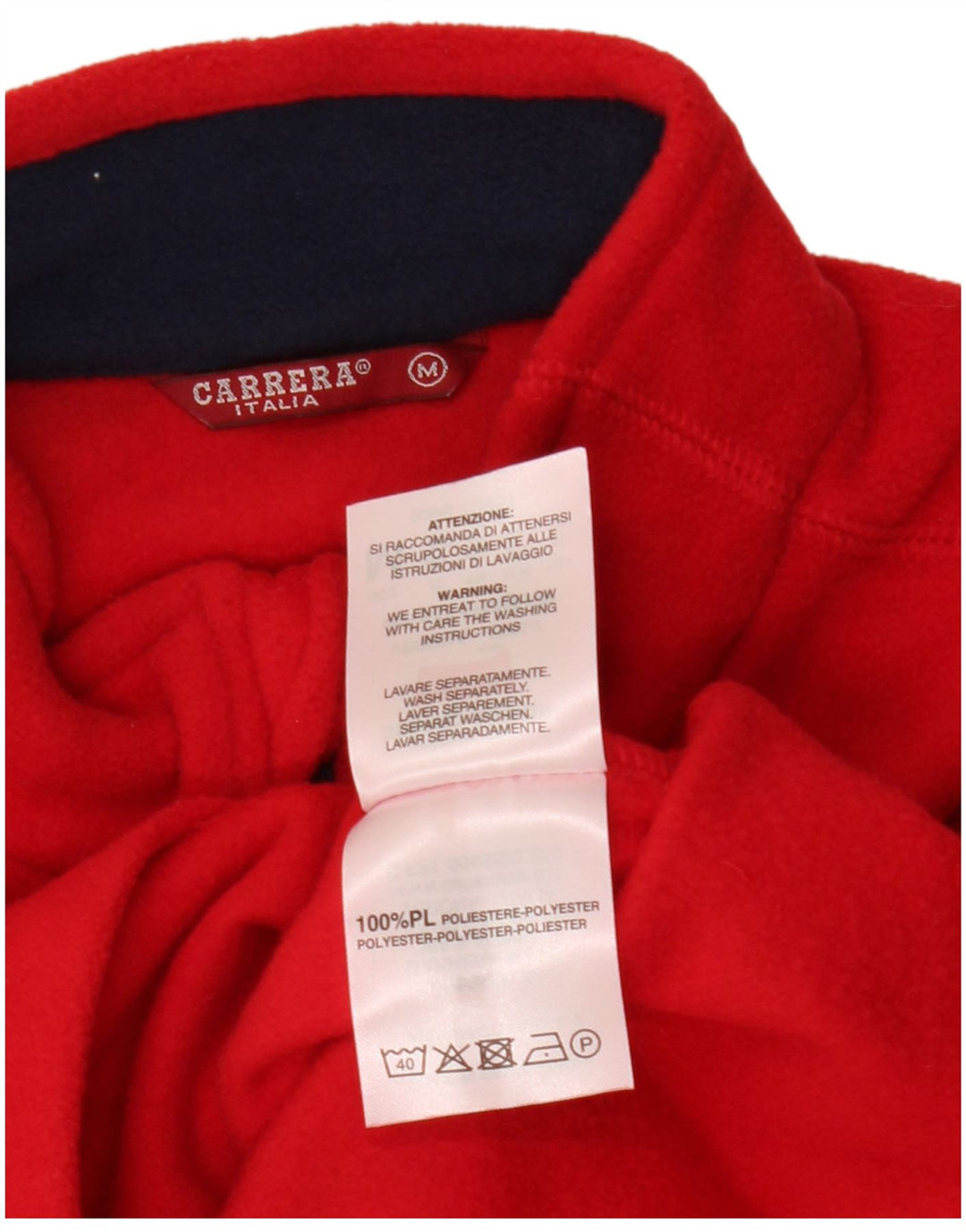 Carrera Fleece Jumper med lynlås til mænd mellem rød polyester
