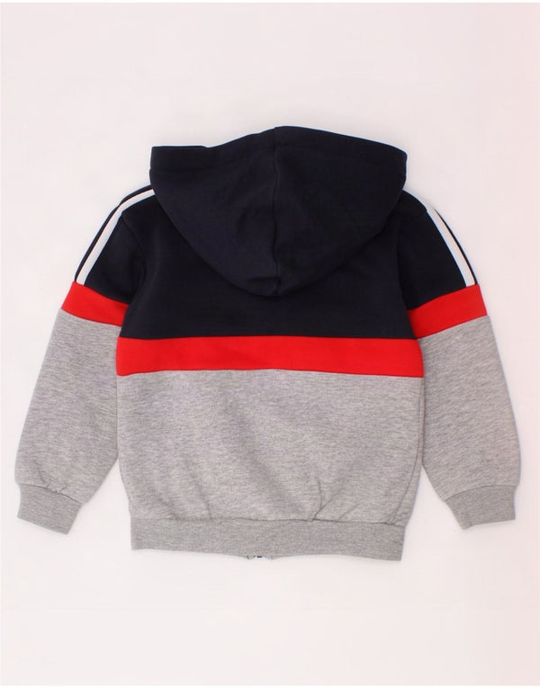 Adidas Baby Boys Hættetrøje med lynlås 18-24 måneder Grå Colourblock Bomuld