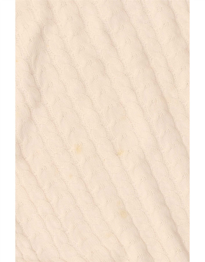 Sun68 Dame Boat Neck Jumper Sweater UK 12 Medium White Bomuld