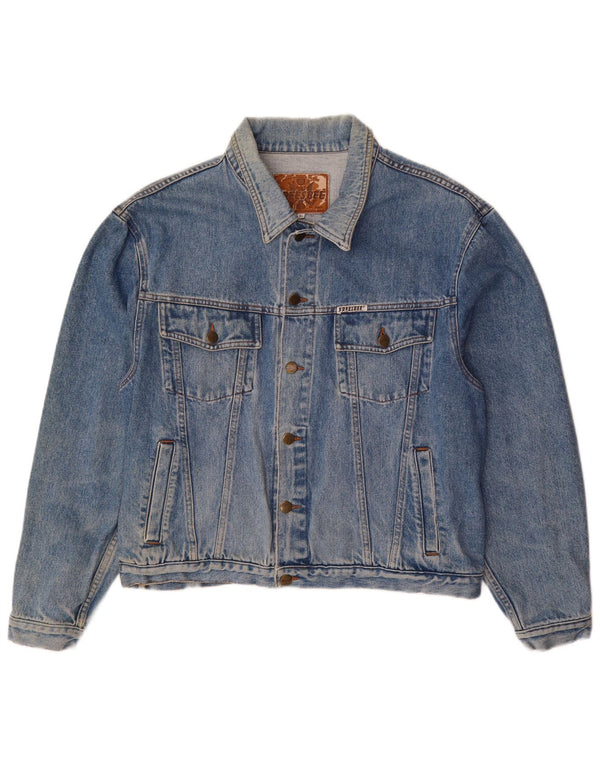Vintage denimjakke til mænd UK 42 XL blå bomuld